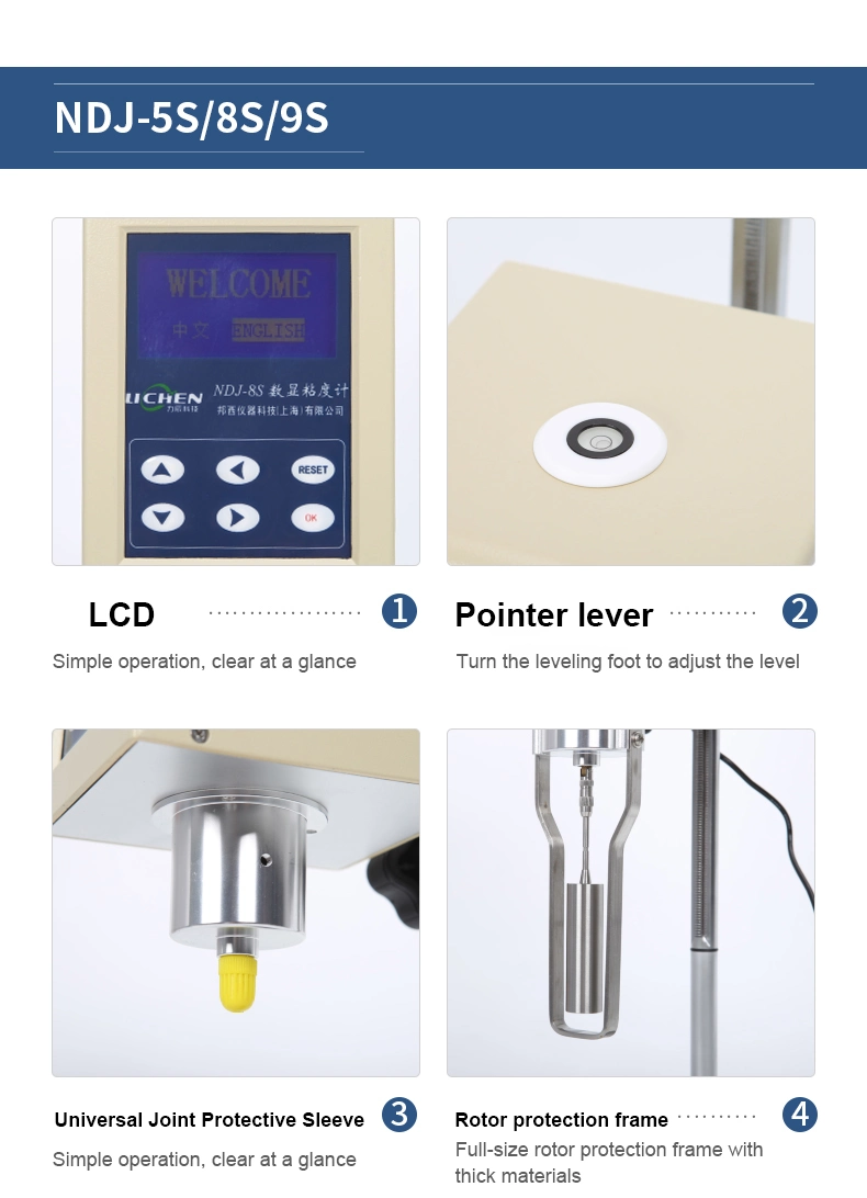 Ndj-5s Ndj-8s DV-1 Brookfield Rotational Viscometer